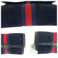 GUCCI Clutch bag 67 014 3088 Suede Navy Red Gold Metal Clutch bag business bag Old Gucci Women Used Authentic