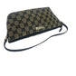 GUCCI Handbag 039 1103 GG canvas Beige Black Gold Metal Handbag accessory pouch Women Used Authentic