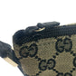 GUCCI Handbag 039 1103 GG canvas Beige Black Gold Metal Handbag accessory pouch Women Used Authentic