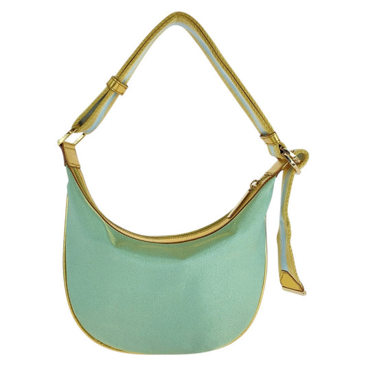 GUCCI Shoulder Bag 001 4186 canvas Green gold Hobo Shoulder Bag Sherry line Women Used Authentic