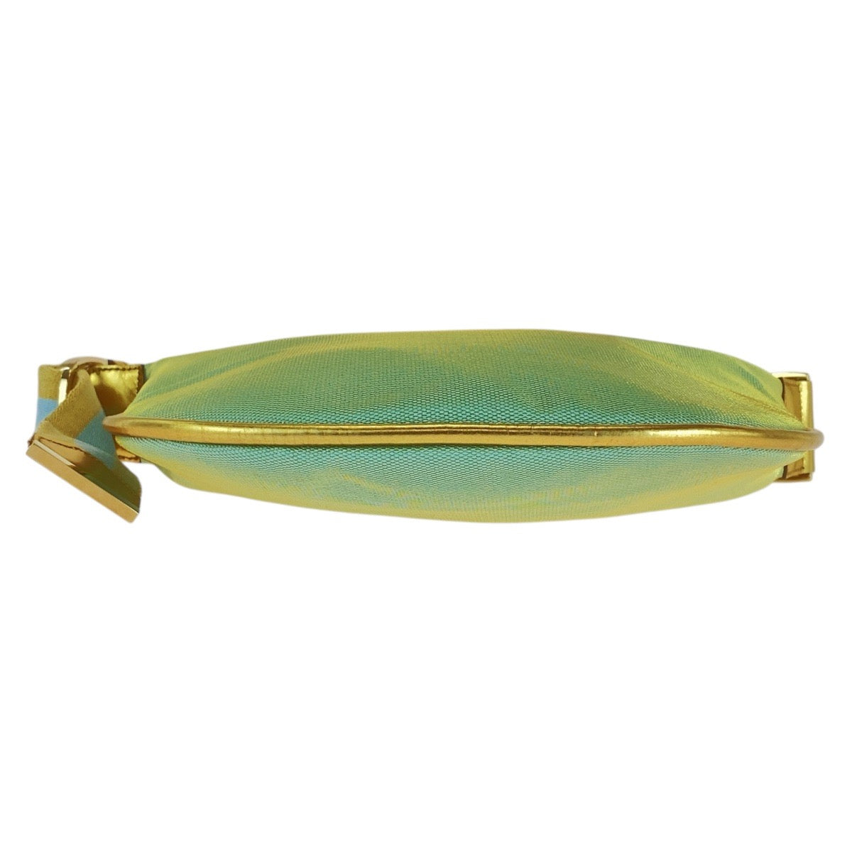 GUCCI Shoulder Bag 001 4186 canvas Green gold Hobo Shoulder Bag Sherry line Women Used Authentic