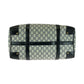 GUCCI Handbag PVC Navy Gray Gold Metal Handbags Mini Boston Duffel bag GG plus Women Used Authentic