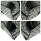 GUCCI Handbag PVC Navy Gray Gold Metal Handbags Mini Boston Duffel bag GG plus Women Used Authentic