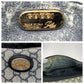 GUCCI Handbag PVC Navy Gray Gold Metal Handbags Mini Boston Duffel bag GG plus Women Used Authentic