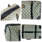 GUCCI Handbag PVC Navy Gray Gold Metal Handbags Mini Boston Duffel bag GG plus Women Used Authentic