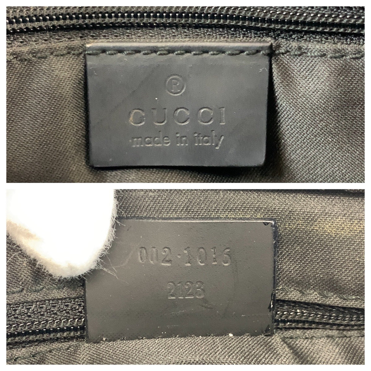 GUCCI Handbag 002 1016 GG canvas Black SilverMetal Handbag Tote Bag Bamboo Women Used Authentic
