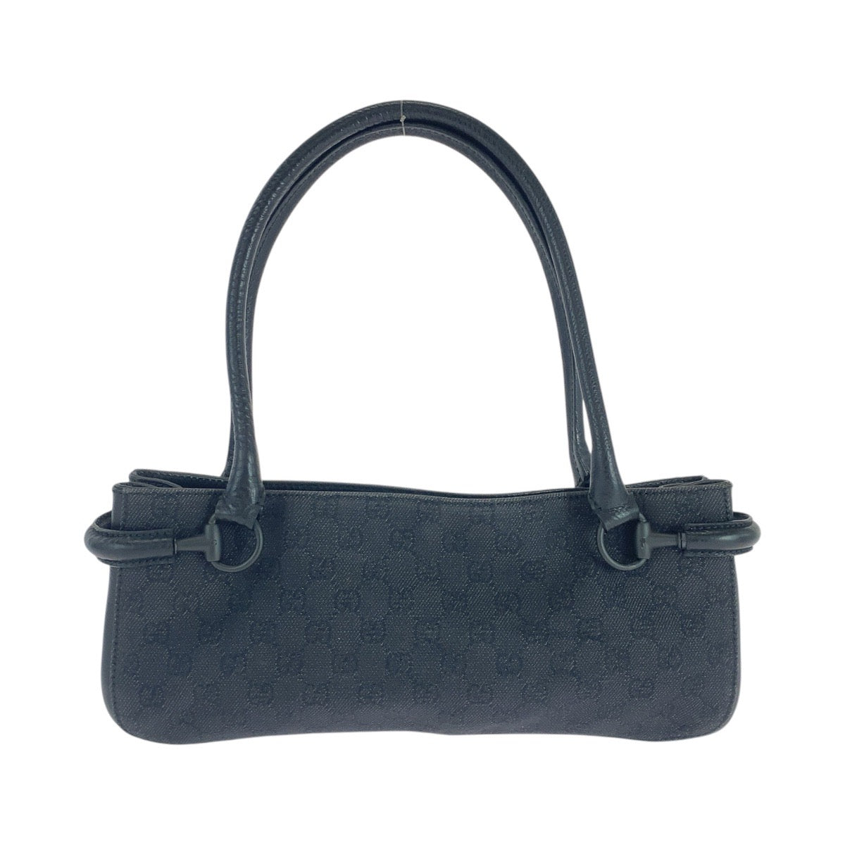 GUCCI Shoulder Bag 101345 GG canvas, leather Black black Shoulder Bag Tote Bag Women Used Authentic