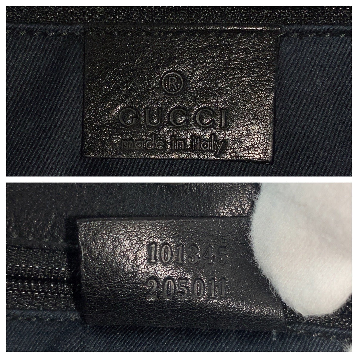 GUCCI Shoulder Bag 101345 GG canvas, leather Black black Shoulder Bag Tote Bag Women Used Authentic