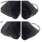 PRADA Tote Bag Nylon Black SilverMetal Tote Bag Shoulder Bag Test Triangle With logo Women Used Authentic