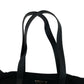 PRADA Tote Bag Nylon, Leather Black SilverMetal Tote Bag Shoulder Bag Test Triangle With logo Women Used Authentic