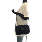 PRADA Shoulder Bag Nylon Black SilverMetal Test Triangle With logo