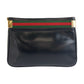 GUCCI Shoulder Bag leather Black GoldMetal Shoulder Bag pochette Sherry Line Old Gucci Women Used Authentic