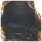 PRADA Backpack Nylon, Leather Orange Navy SilverMetal Backpack Backpack Test Triangle With logo Women Used Authentic