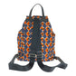 PRADA Backpack Nylon, Leather Orange Navy SilverMetal Backpack Backpack Test Triangle With logo Women Used Authentic
