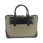 GUCCI Business bag 101666 GG Supreme Canvas Beige Brown SilverMetal