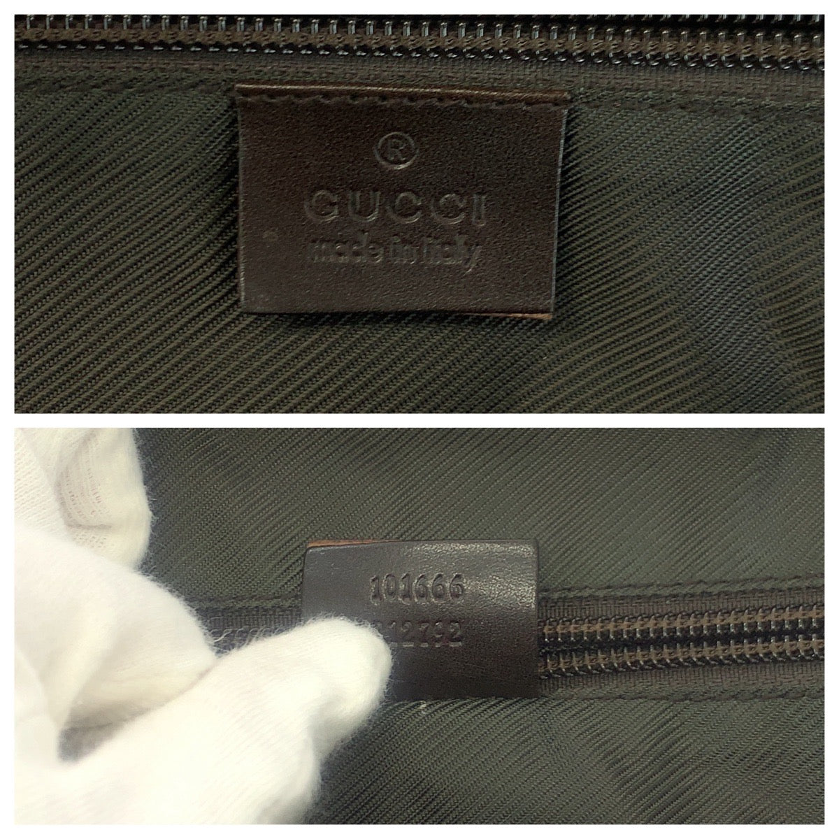 GUCCI Business bag 101666 GG Supreme Canvas Beige Brown SilverMetal