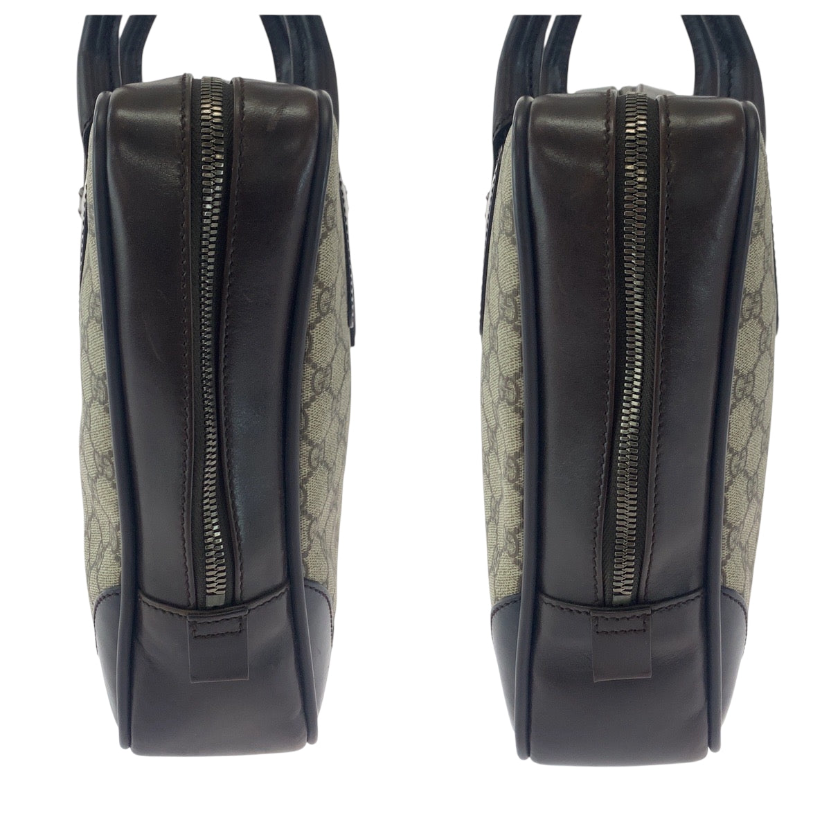 GUCCI Business bag 101666 GG Supreme Canvas Beige Brown SilverMetal