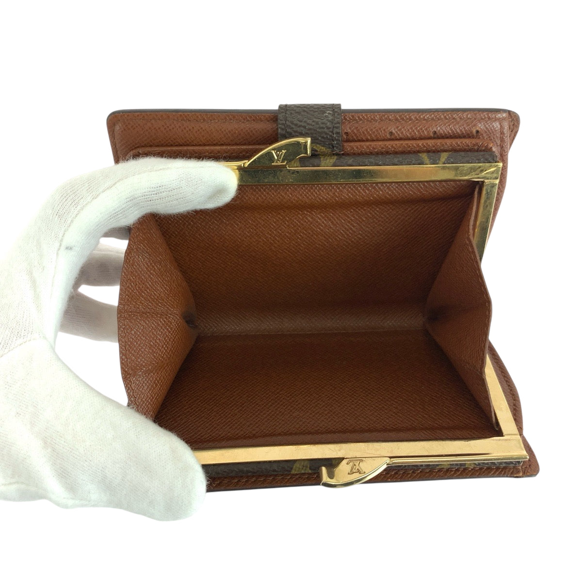 LOUIS VUITTON Bifold Wallet M61663  PVC Brown Gold Metal Folding wallet Compact wallet Monogram Portonet Bie Vienova Women Used Authentic