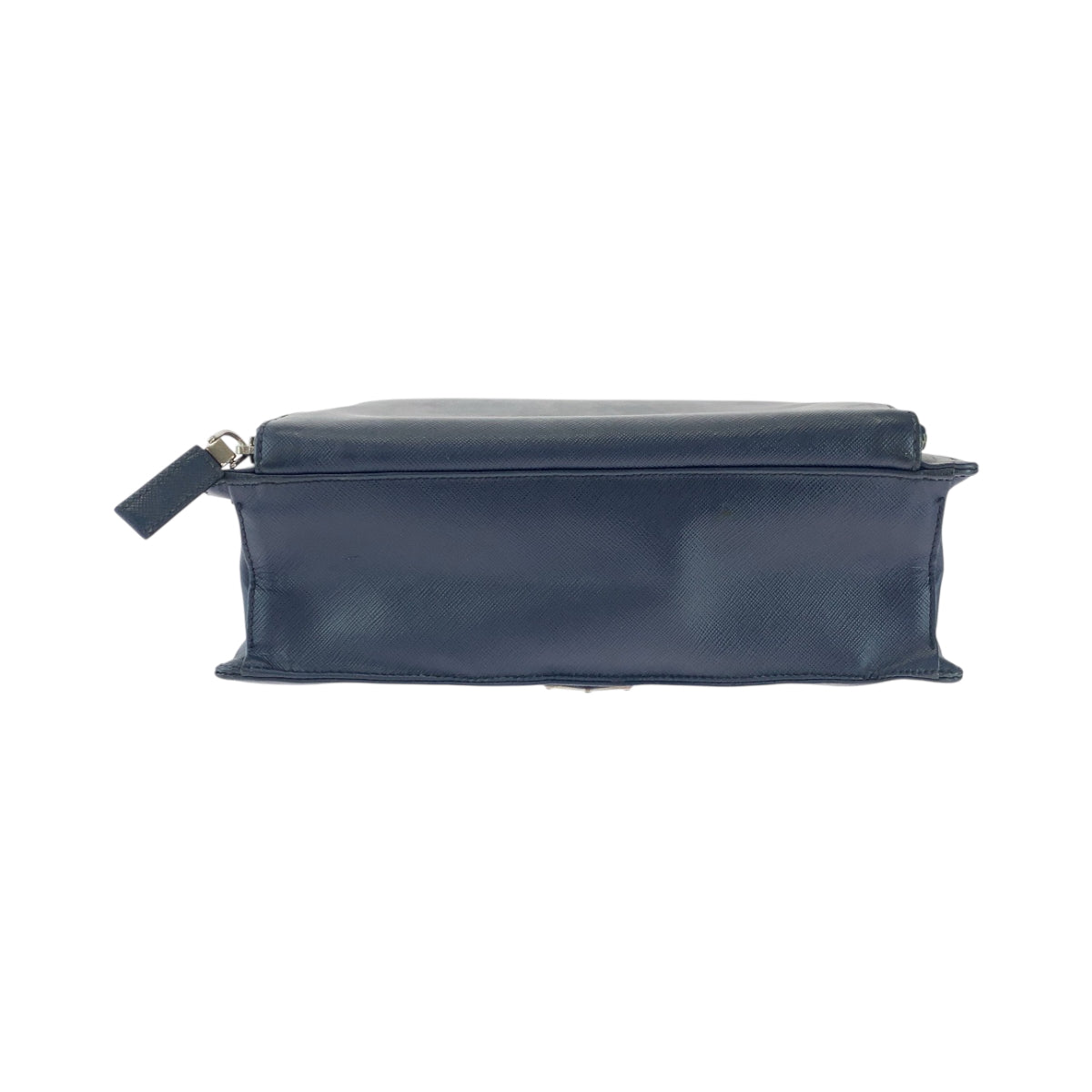 PRADA Business bag VR0081 leather Navy Safiano Triangle With logo