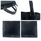 PRADA Business bag VR0081 leather Navy Safiano Triangle With logo
