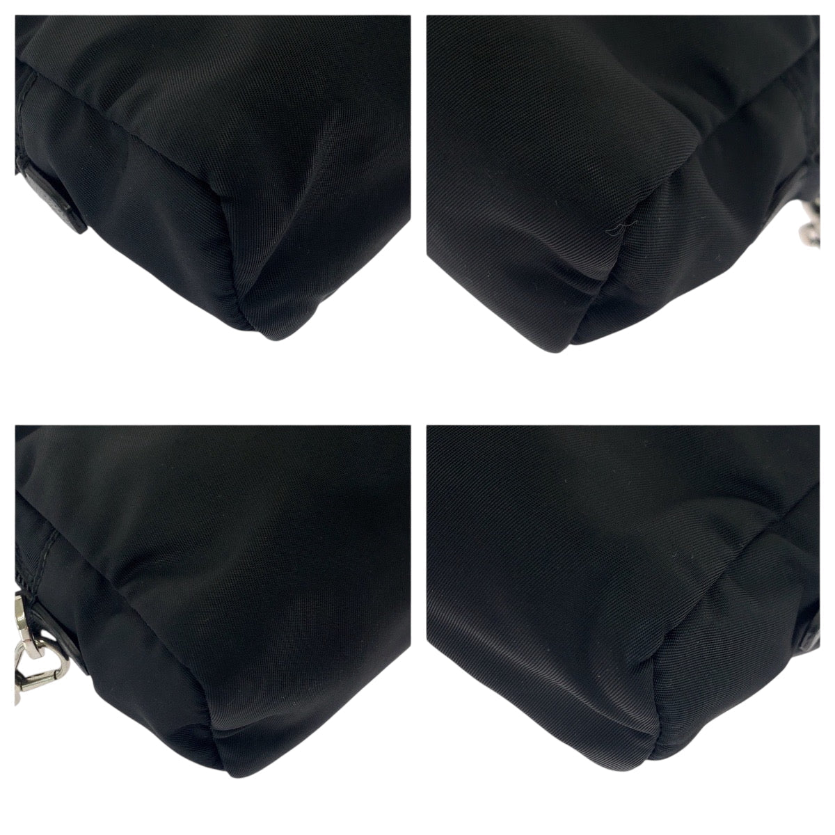 PRADA Pouch Nylon black Test Triangle With logo
