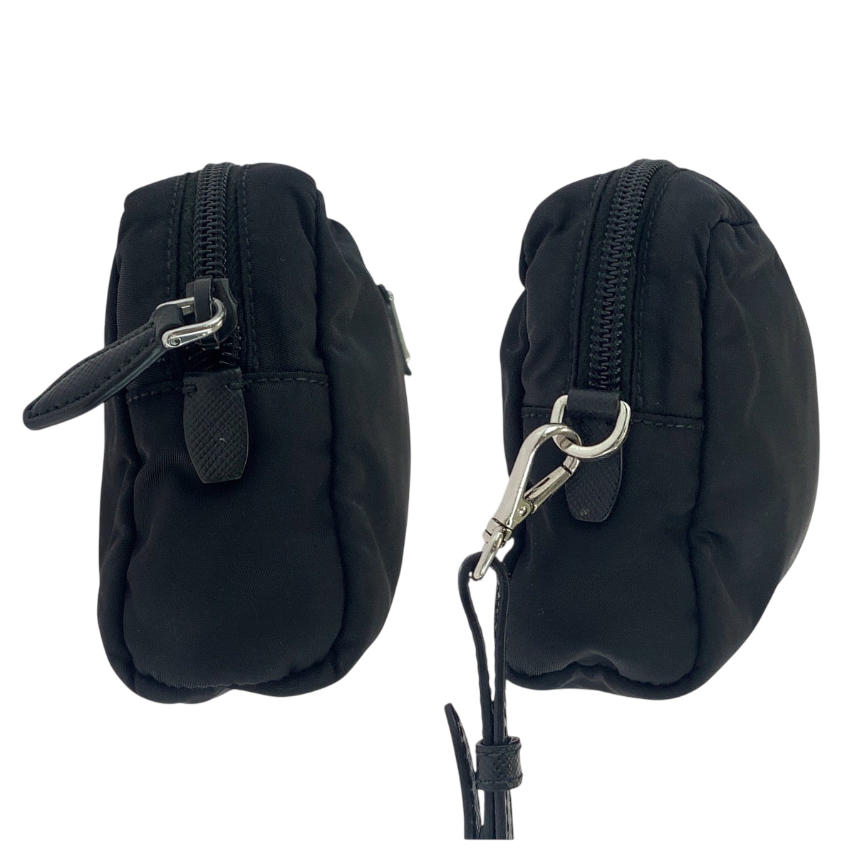 PRADA Pouch Nylon black Test Triangle With logo