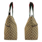 GUCCI Tote Bag 155524 GG canvas Beige brown Tote Bag Shoulder Bag Sherry line Women Used Authentic