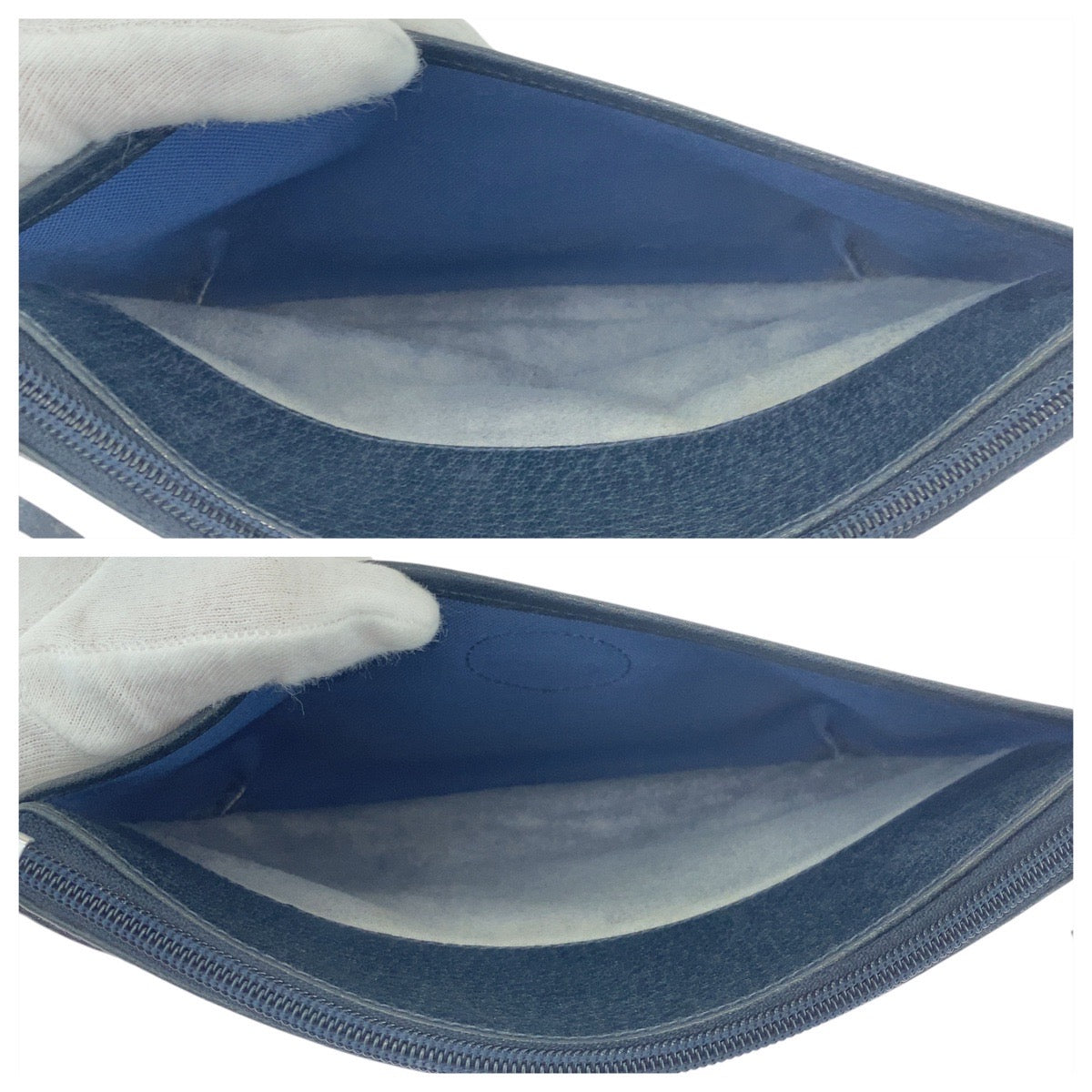 GUCCI Shoulder Bag 904 02 020 GG Supreme canvas, leather Gray navy Shoulder Bag pochette Old Gucci Women Used Authentic
