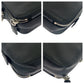 PRADA Clutch bag leather Black SilverMetal Clutch bag business bag Safiano leather logo mens Used Authentic