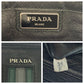 PRADA Clutch bag leather Black SilverMetal Clutch bag business bag Safiano leather logo mens Used Authentic