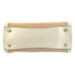 PRADA Handbag canvas Beige White Gold Metal