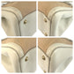 PRADA Handbag canvas Beige White Gold Metal