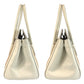 PRADA Handbag canvas Beige White Gold Metal