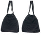 PRADA Tote Bag Nylon Black SilverMetal Test Triangle With logo