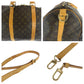 LOUIS VUITTON Shoulder Bag M41412 PVC Brown Gold Metal Shoulder Bag Boston Duffel bag 2way Monogram Keepall 60 bandouliere Women Used Authentic