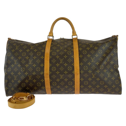 LOUIS VUITTON Boston Duffel bag M41412 PVC, Leather Brown Gold Metal Boston Duffel bag Shoulder Bag 2way Monogram Keepall  bandouliere60 mens(Unisex) Used Authentic