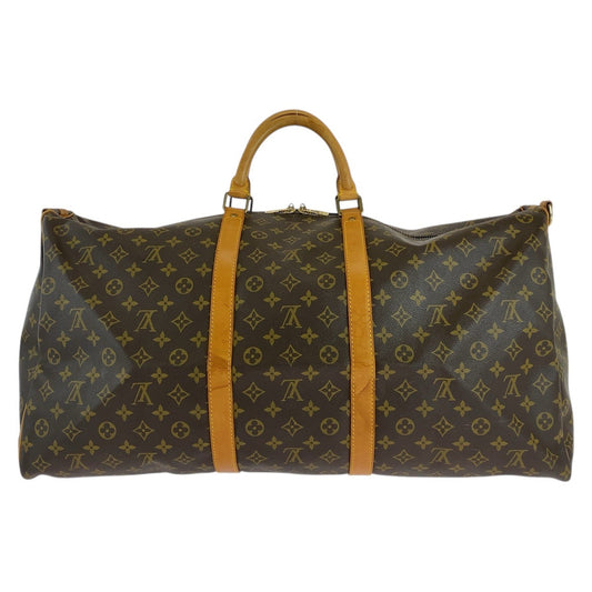 LOUIS VUITTON Boston Duffel bag M41412 PVC, Leather Brown Gold Metal Boston Duffel bag Shoulder Bag 2way Monogram Keepall  bandouliere60 mens(Unisex) Used Authentic