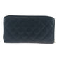 CHANEL Long Wallet Purse Leather, Patent Leather Black Silver Metal Long Wallet Purse Cambon line COCO Mark Women Used Authentic