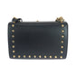 GUCCI Shoulder Bag 432182 leather Black Gold Metal ChainShoulder Bag Pochette Studs Pearl Women Used Authentic