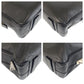 PRADA Business bag leather Black SilverMetal Business bag briefcase Safiano mens Used Authentic