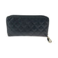 CHANEL Long Wallet Purse Calfskin Black SilverMetal Long Wallet Purse Zip Around Cambon line COCO Mark Women Used Authentic