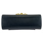 GUCCI Shoulder Bag 409487 leather Black GoldMetal ChainShoulder Bag Padlock Women Used Authentic