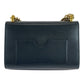 GUCCI Shoulder Bag 409487 leather Black GoldMetal ChainShoulder Bag Padlock Women Used Authentic