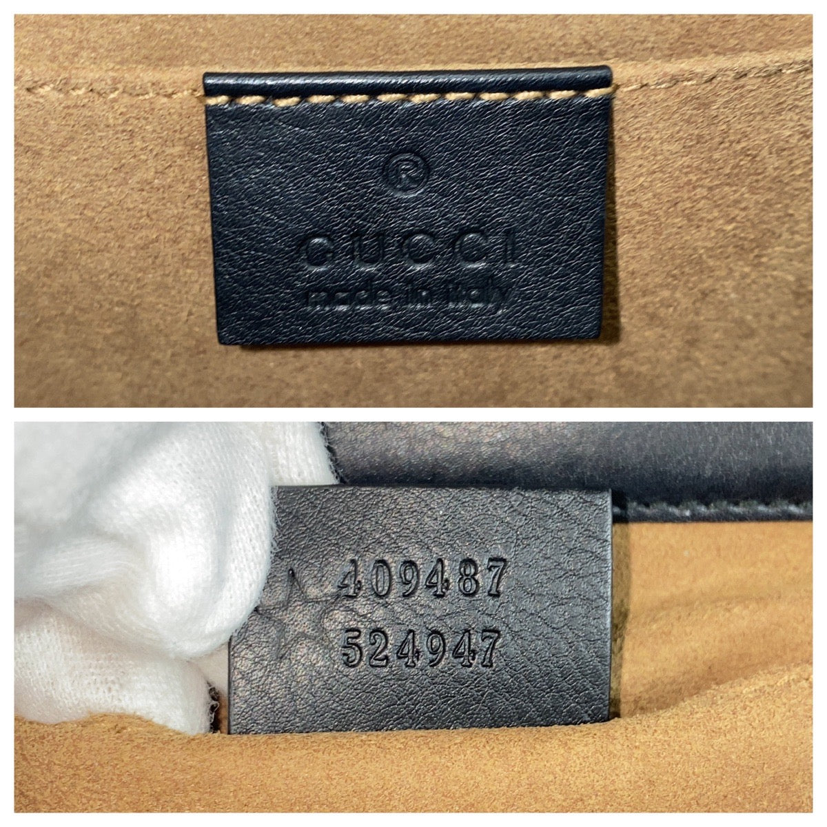 GUCCI Shoulder Bag 409487 leather Black GoldMetal ChainShoulder Bag Padlock Women Used Authentic