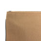 FENDI Clutch bag canvas Beige SilverMetal Clutch bag business bag pouch logo Women Used Authentic