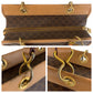 CELINE Handbag PVC, Leather Brown Gold Metal Handbag Tote Bag Macadam Women Used Authentic