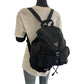 PRADA Backpack Nylon Black SilverMetal Backpack Backpack Test Triangle With logo Women Used Authentic