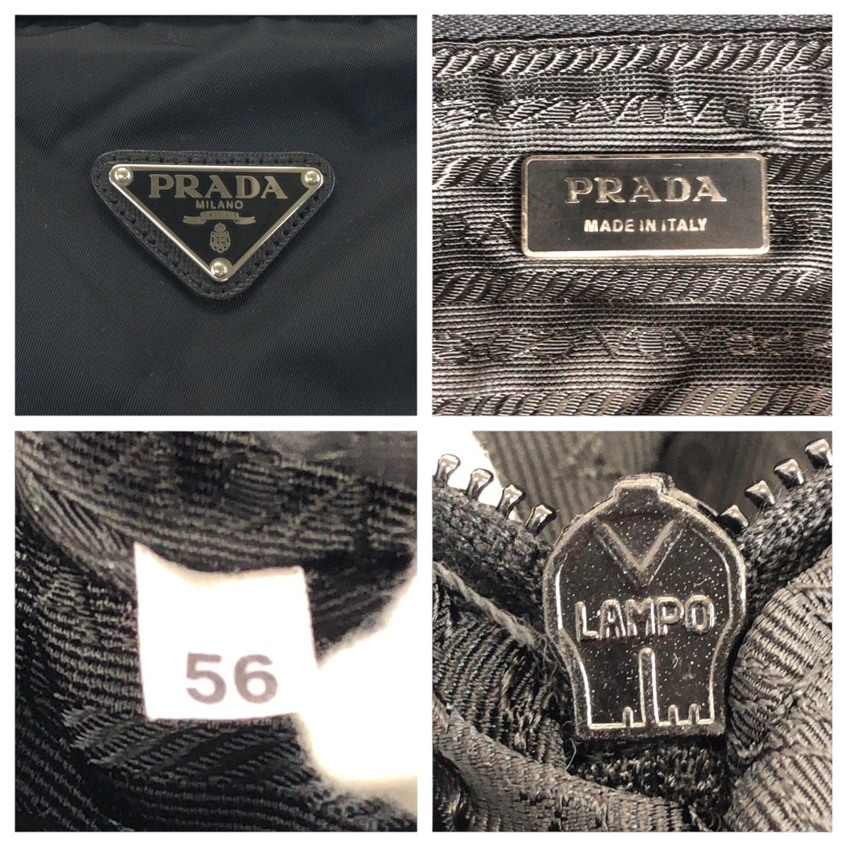 PRADA Boston Duffel bag Nylon Black SilverMetal Test Triangle With logo