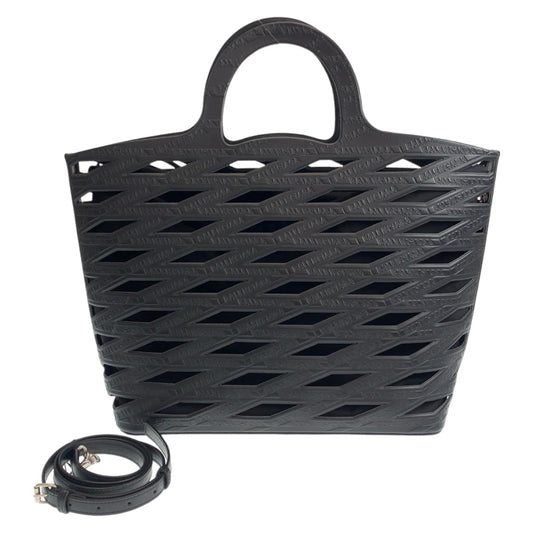 BALENCIAGA Tote Bag 626111 PVC black Tote Bag Shoulder Bag Unisex Neo basket mens Used Authentic