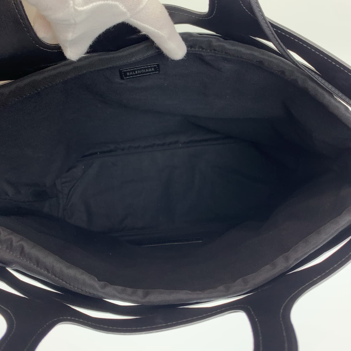 BALENCIAGA Tote Bag 626111 PVC black Tote Bag Shoulder Bag Unisex Neo basket mens Used Authentic